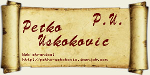 Petko Uskoković vizit kartica